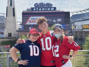 Sierra, Tanner and Aspen at Gillette Stadium