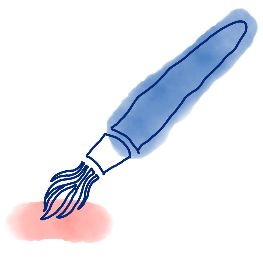 The Weighted Paintbrush Project Icon: Illustration of paintbrush with watercolor background